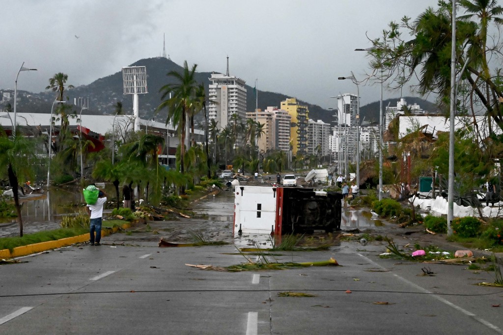 Impacto del huracán Otis en Acapulco, México, este 25 de octubre de 2023.