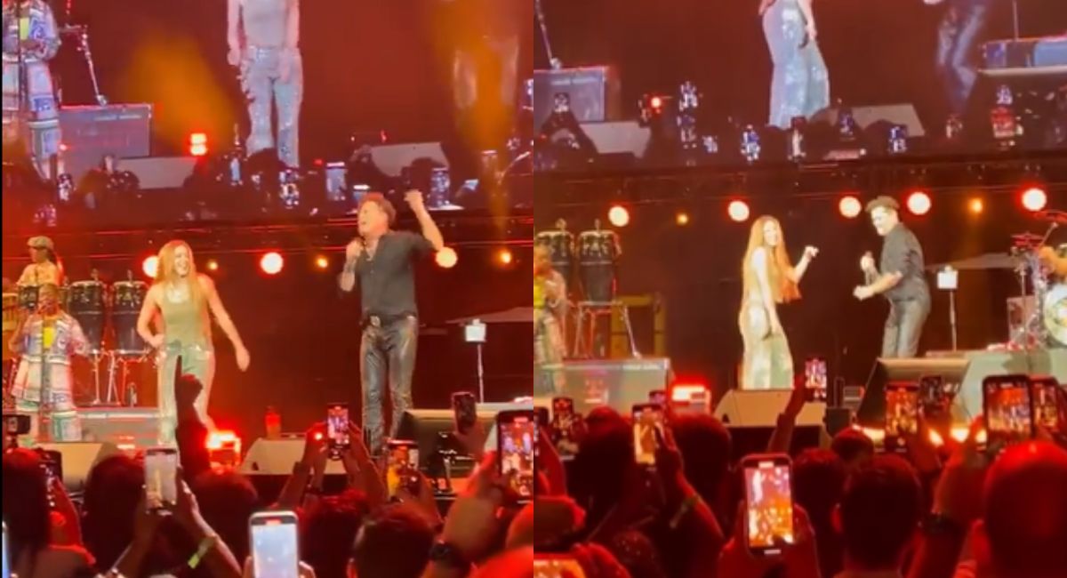 Shakira le dio tremenda sorpresa a Carlos Vives en Miami; desató la locura en concierto al llegar al escenario cuando sonaba 'La bicicleta'.