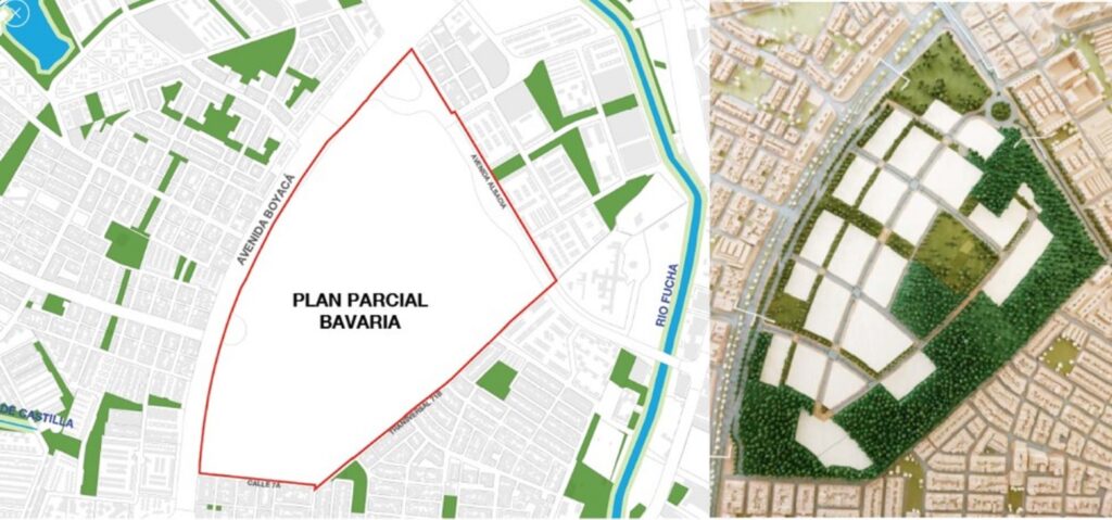 Foto de cómo quedaría la zona de la fábrica de Bavaria. Foto: Secretaría de Planeación.