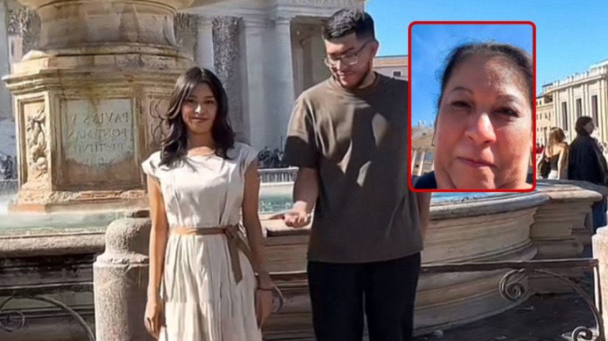 Mujer arruinó propuesta de matrimonio de su hijo en Italia.