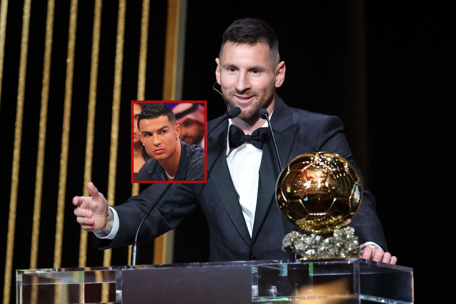 Cristiano Ronaldo no estuvo contento con el triunfo de Lionel Messi en el Balón de Oro.