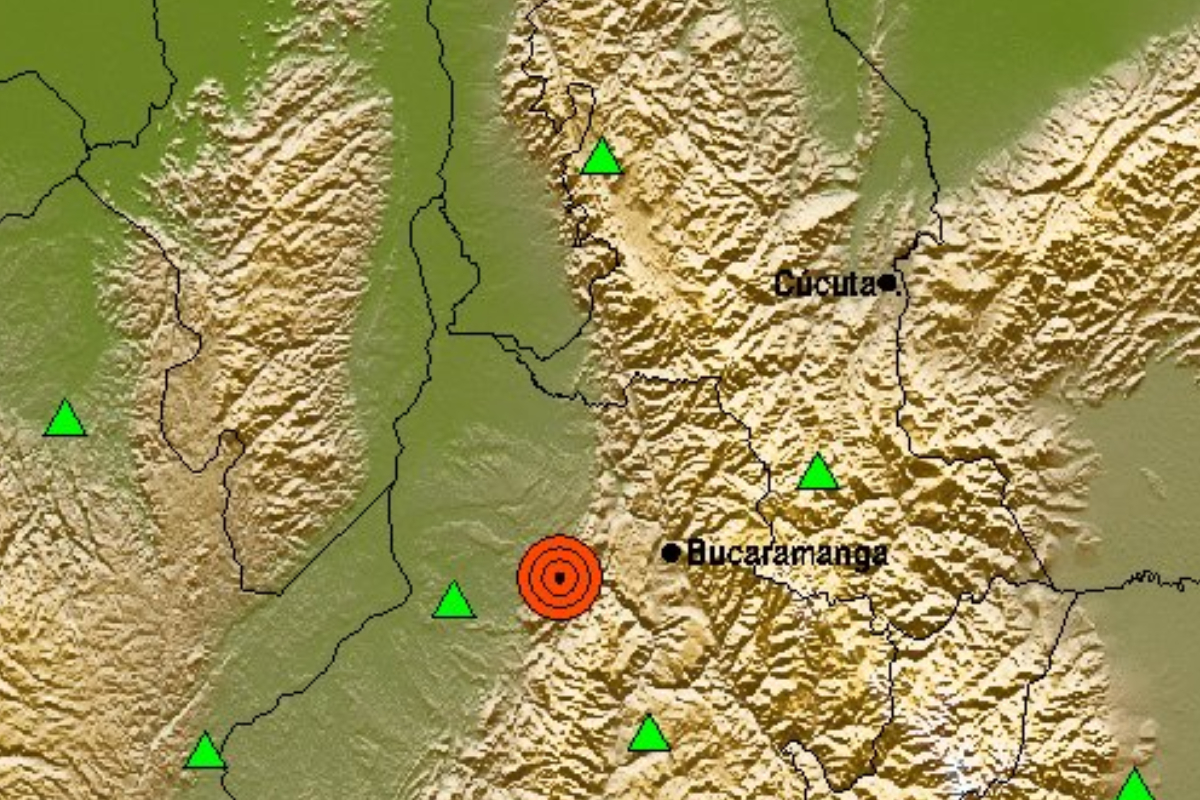 Fuerte temblor en Colombia hoy. Un sismo de 4.1 impactó a Bucaramanga y Santander. Varias personas han reportado que sintieron el sacudón. 