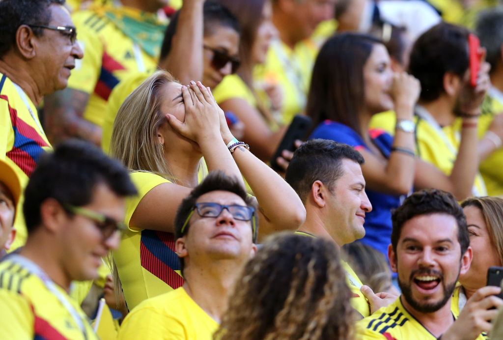 Imagen ilustrativa de hinchas de la Selección Colombia, a propósito de estafas con boletería.