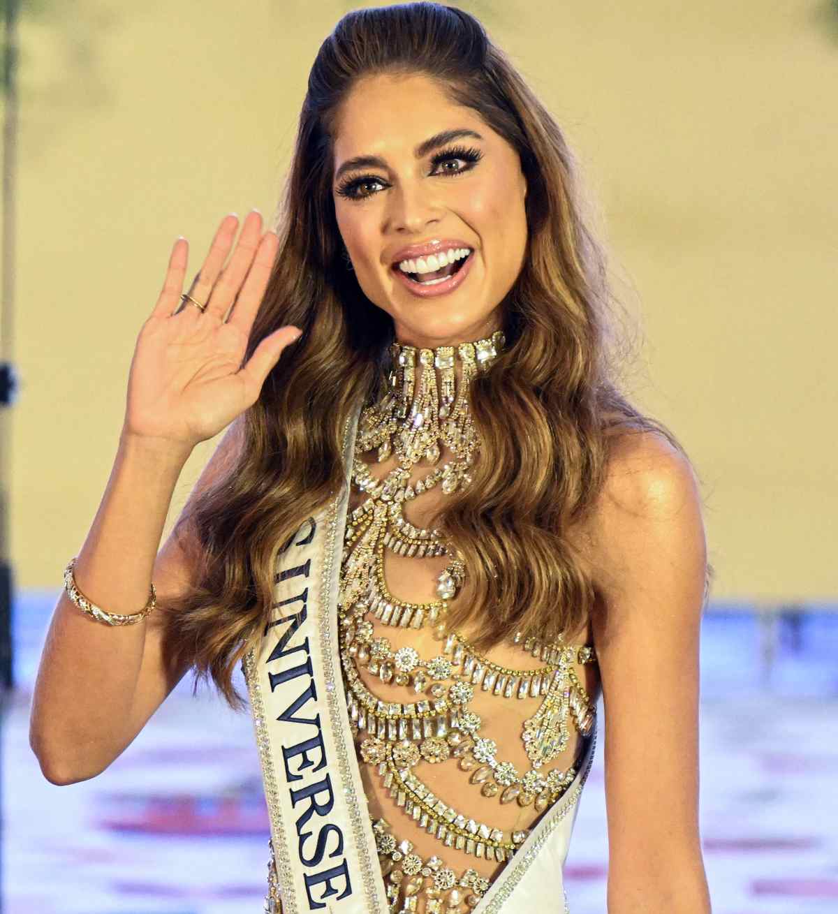 Foto de Camila Avella, en nota de favoritas de Miss Universo 2023 y respuesta de si está la representante de Colombia.