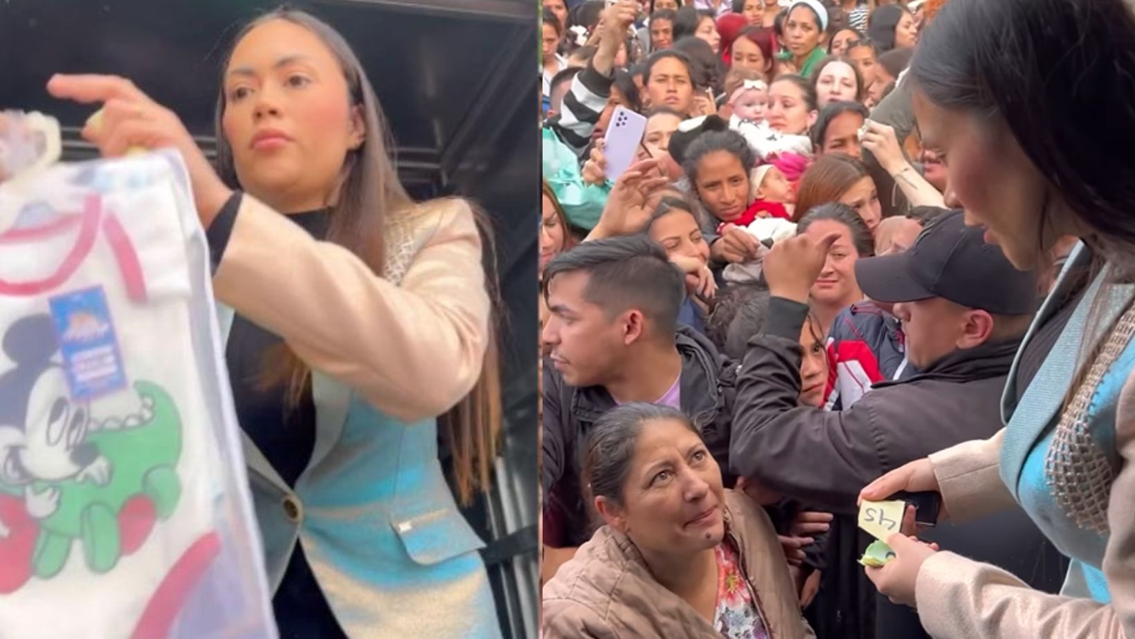'Epa Colombia' salió a las calles a regalar pañales, pero desató polémica