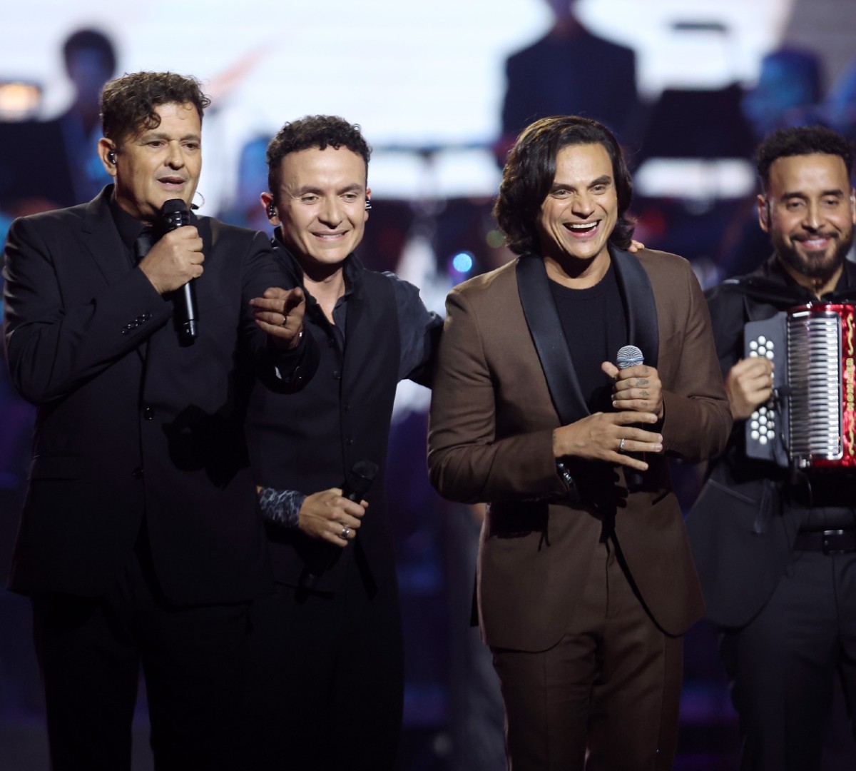 Carlos Vives, Fonseca, Silvestre Dangond en ensayos de los Premios Grammy 2023. 