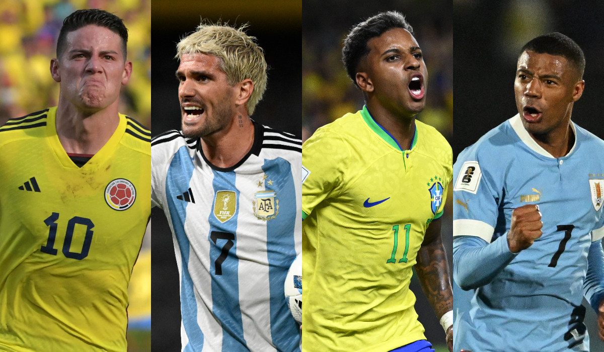 Resultados, goles y cómo van Colombia, Argentina, Uruguay y Brasil en Eliminatorias