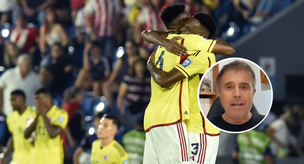 Foto de jugadores colombianos y de César Augusto Londoño, en nota de que Selección Colombia: cuántos puntos necesita para Mundial; el periodista dijo faltan pocos