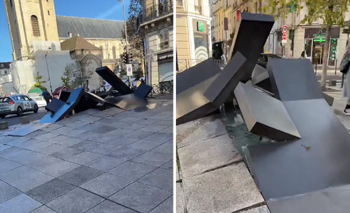 "Una obra inspirada en la carrera 15": bogotano en París, por monumento de andén levantado.