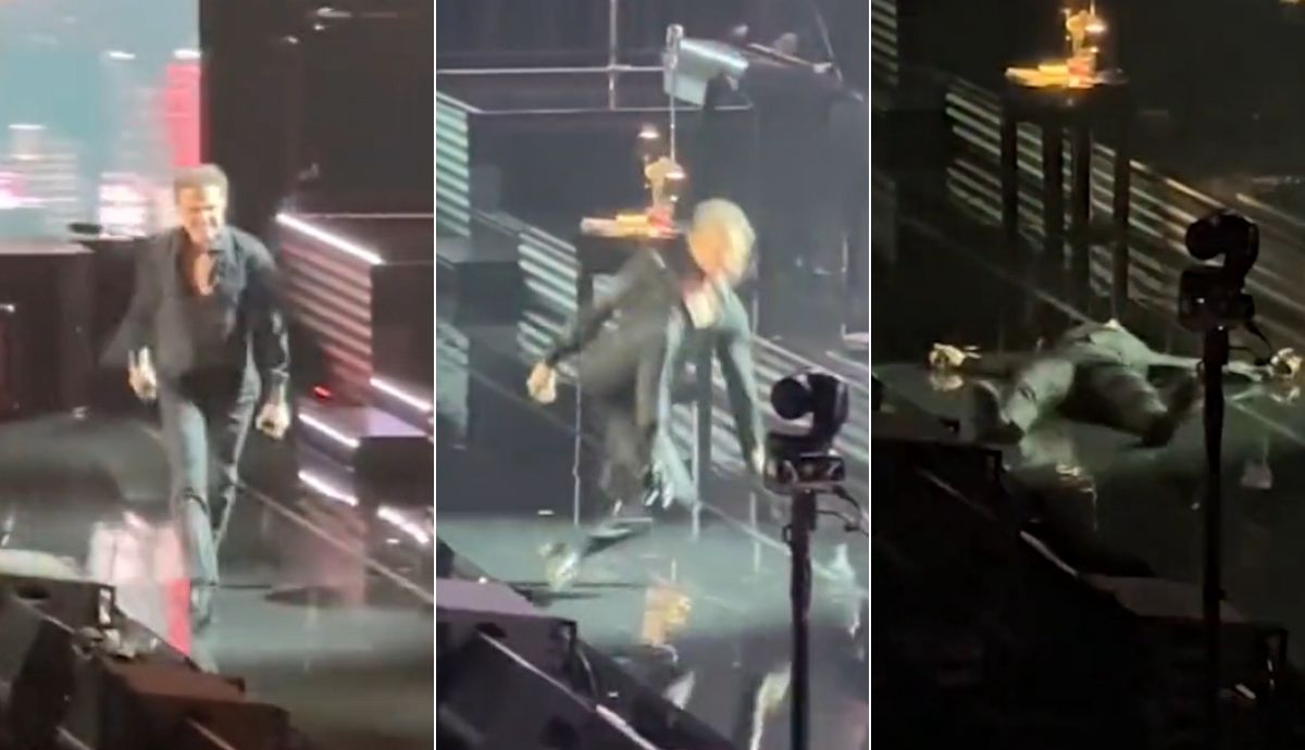 Luis Miguel sufrió caída en concierto de México: video y cómo fue.