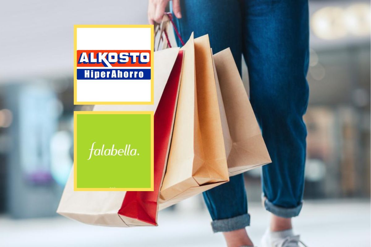 Foto de logos de Falabella y Alkosto