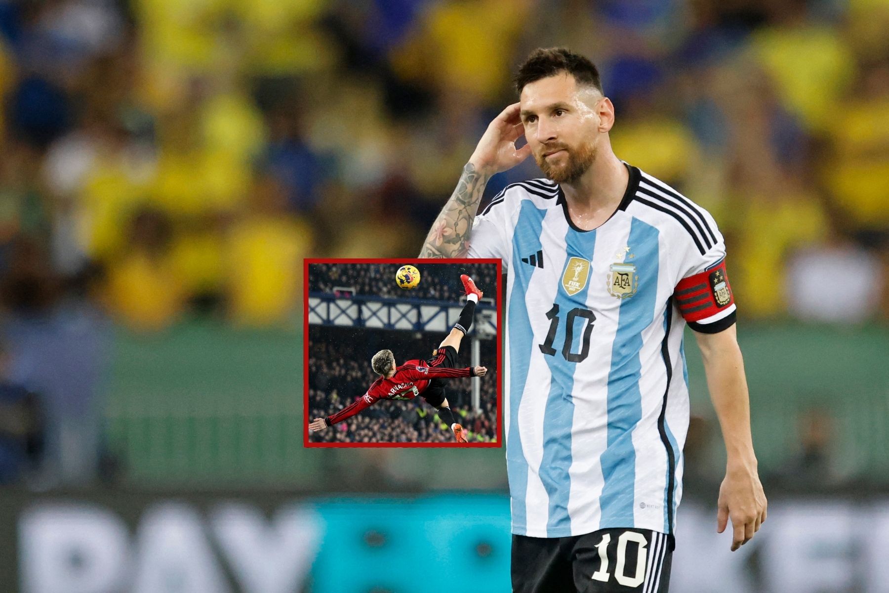 A Lionel Messi no le habría gustado la celebración de Alejandro Garnacho.