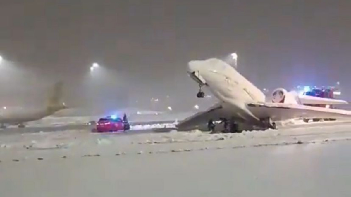 Aviones congelados: la curiosa imagen que dejó la nevada en Múnich, Alemania.