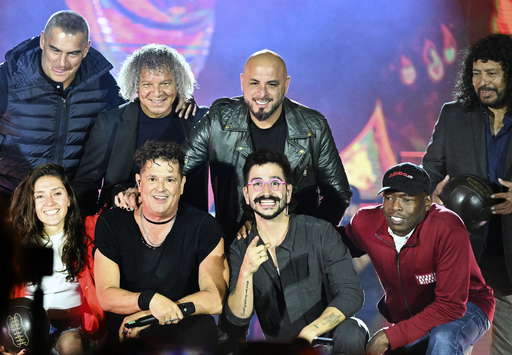 Carlos Vives tuvo un exitoso 'show' en Bogotá con varios deportistas.
