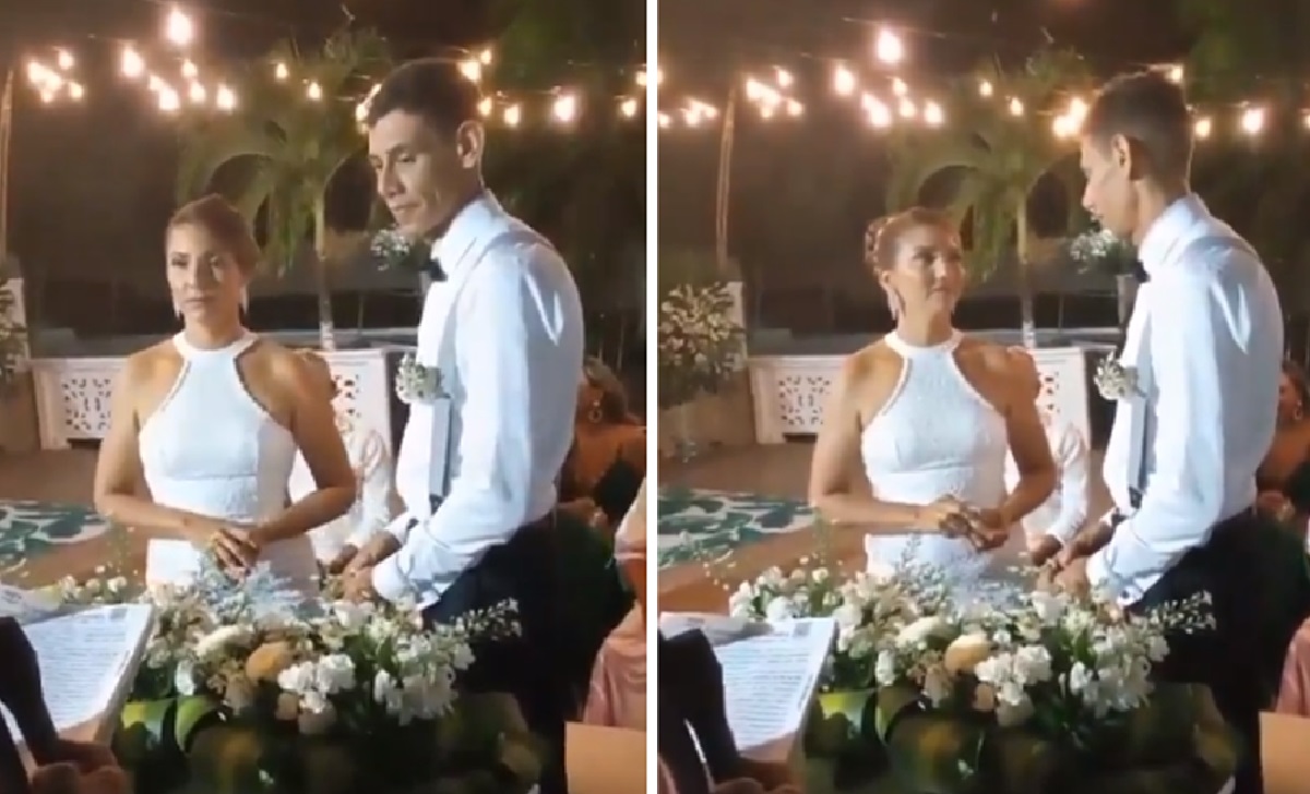 [Video] Novia le dijo que no a su prometido en plena boda celebrada en un pueblo de Colombia.