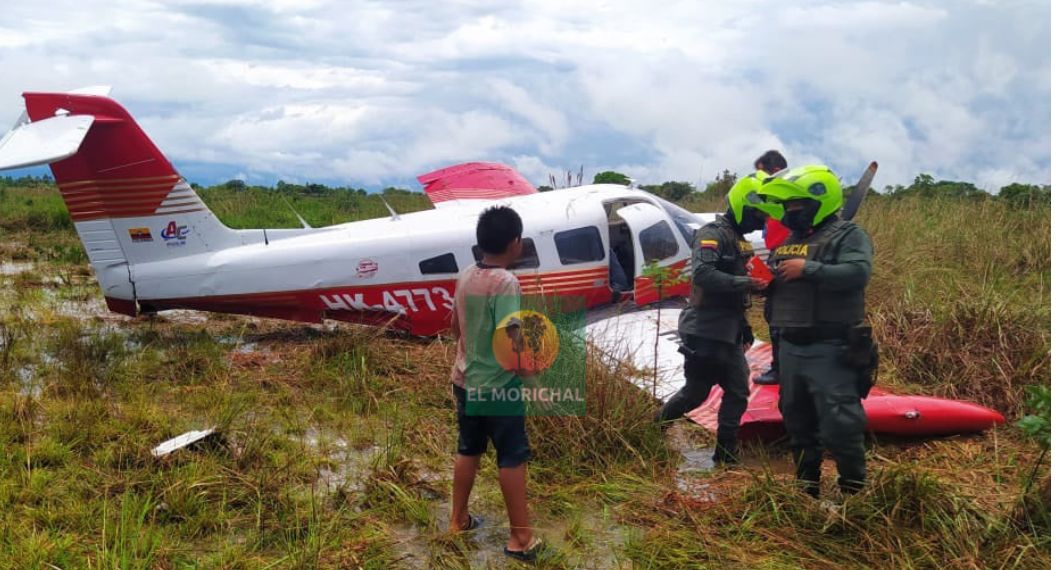 Así quedó la avioneta que se accidentó en Guainía y que habría caído al río Guaviare. Hay un menor desaparecido