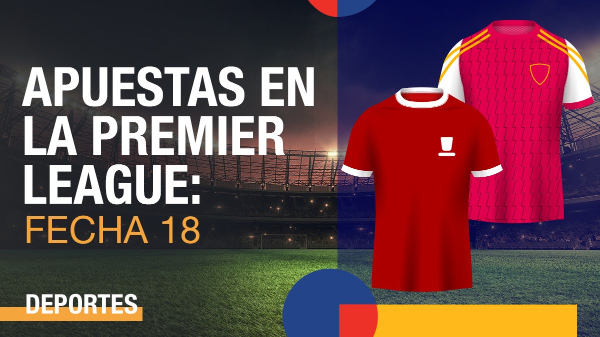 Camisetas de fútbol rojas que asemejan a las del Liverpool y a la del Arsenal con una frase ofreciendo apuestas deportivas
