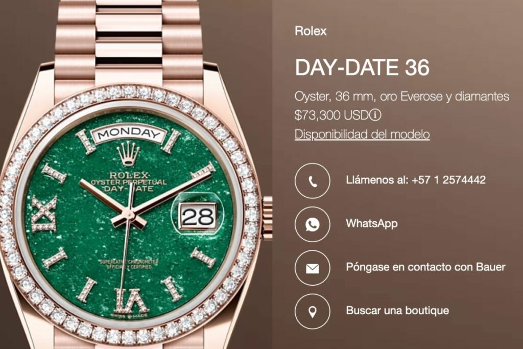 Maluma recibió millonario reloj Rolex que cuesta casi 300 millones de pesos / captura de pantalla portal Bauer