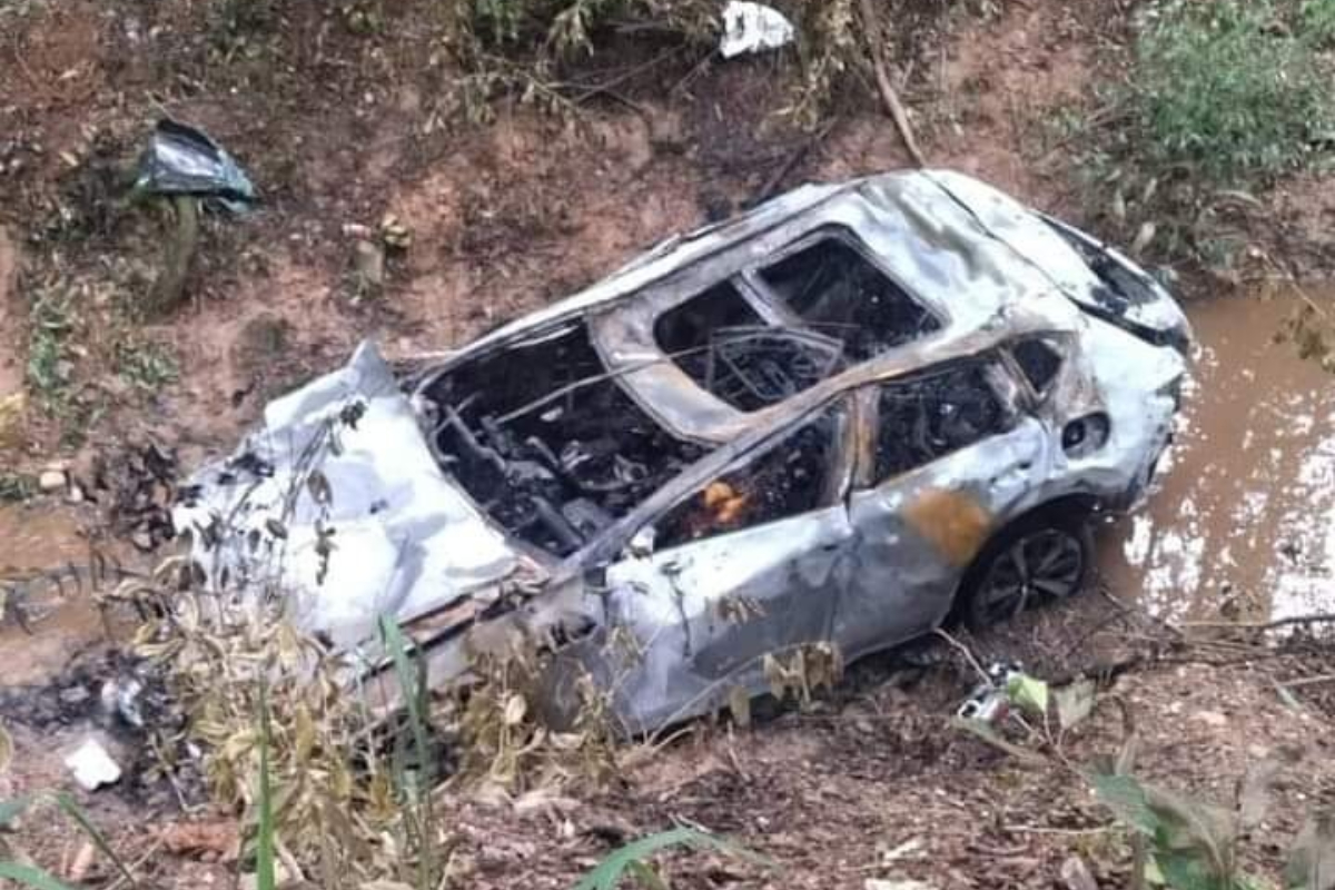 Aparece foto de la pareja que murió en el trágico accidente en Melgar, Tolima, de una camioneta Mazda, la cual cayó a un abismo y explotó.