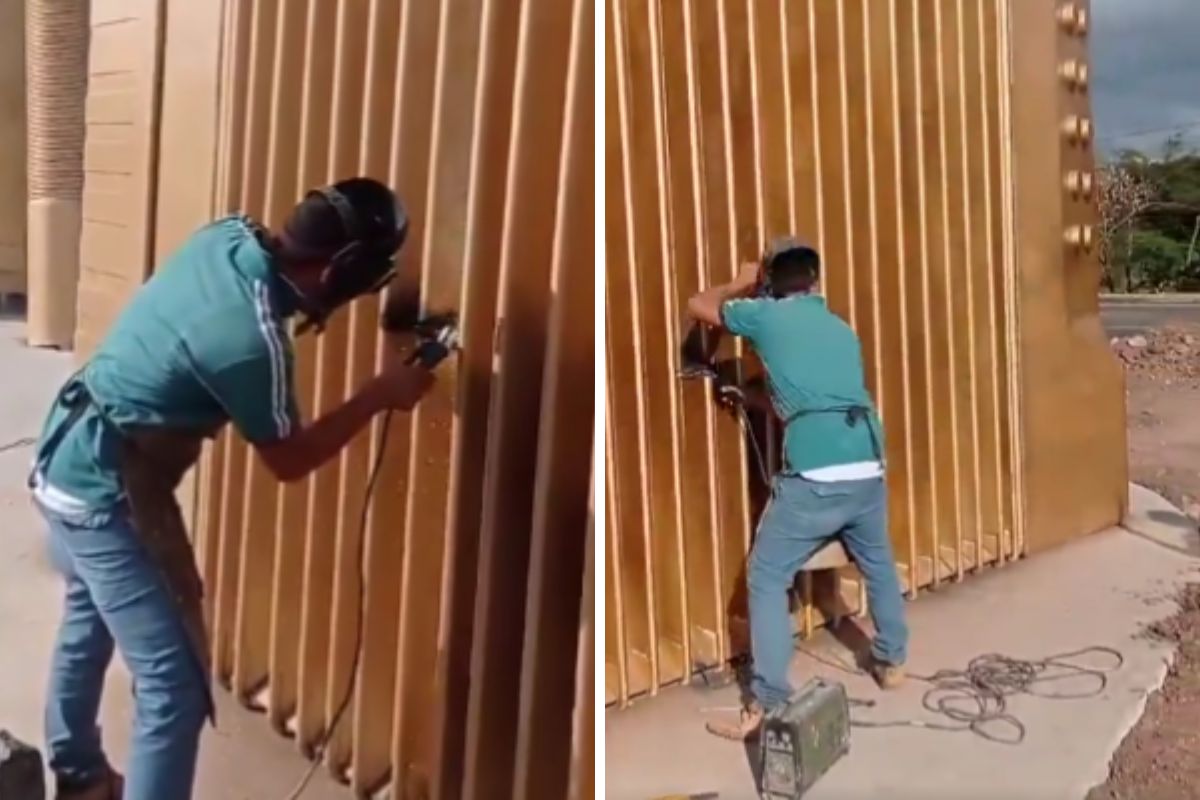 El soldador del acordeón más grande de Colombia dañó la obra porque alcaldía no le habría pagado