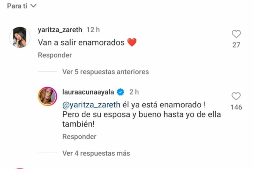 Laura Acuña aclaró si Jhovanoty se enamoró de ella. Qué pasó con la esposa de él / captura de pantalla Instagram @peretantico