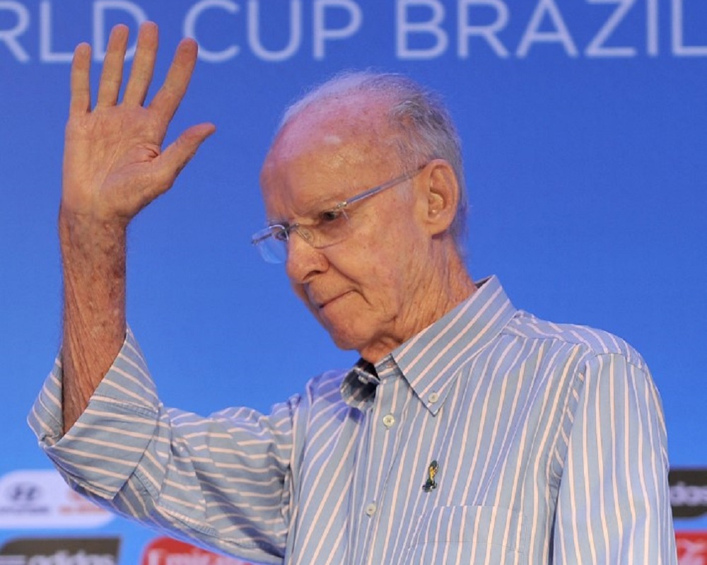 El fallecido Mario Zagallo, durante una de sus últimas apariciones, en el Mundial Brasil 2014.