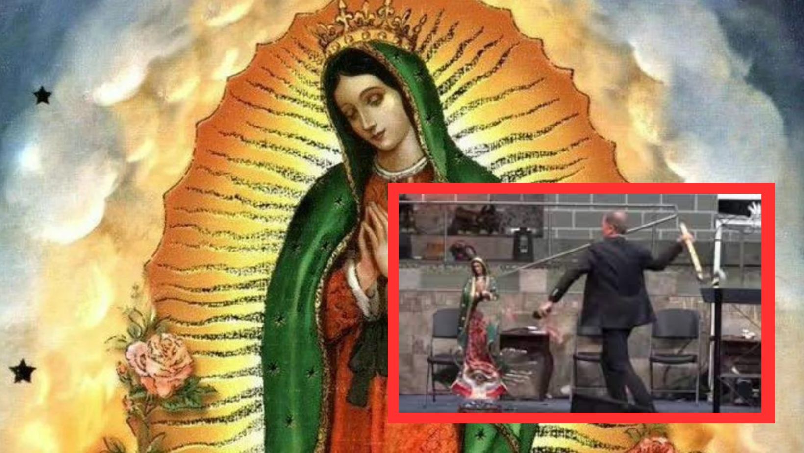 Pastor rompió figura de la Virgen de Guadalupe en plena misa y hay consternación