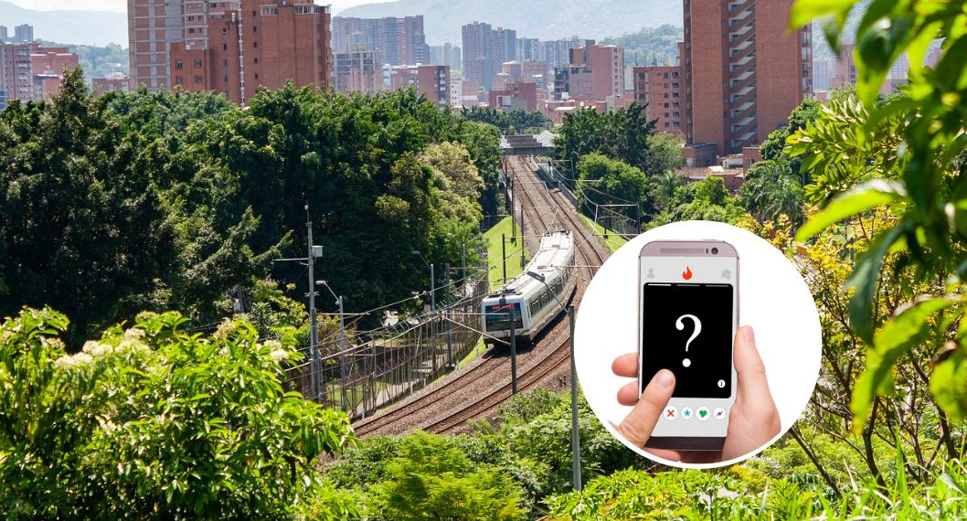 Foto de Medellín y de aplicación de citas, en nota de que Embajada de Estados Unidos sobre esa ciudad alertó uso de Tinder y más por seguridad 