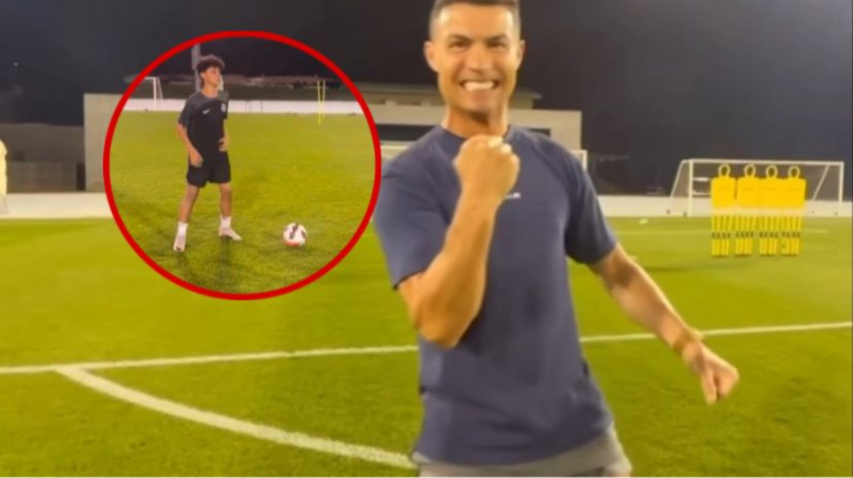 Cristiano Ronaldo respondió a golazo de su hijo con anotación muy similar: "Mira y aprende", video