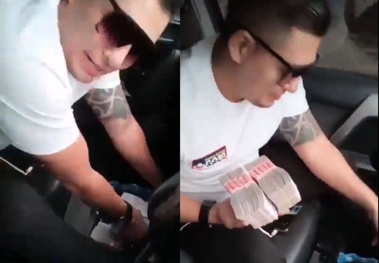 Abel Mendoza, concejal de Neiva, aparece en video con fajos de billetes y un arma de fuego. Los exhibe con orgullo mientras va en una camioneta.