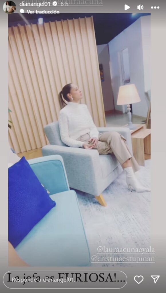 Diana Ángel expuso a Laura Acuña en Instagram, mientras ella regañaba a empleado / captura de pantalla instagram @dianangel01@