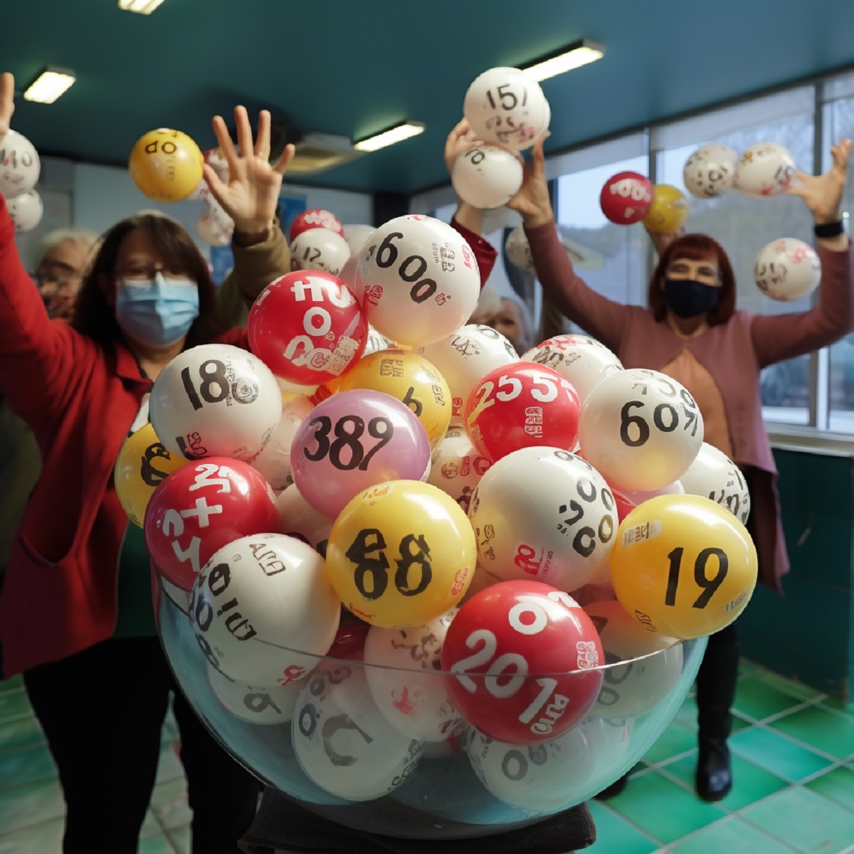 Números de lotería y personas celebrando, en nota sobre formas para ganar con la Lotería de Bogotá