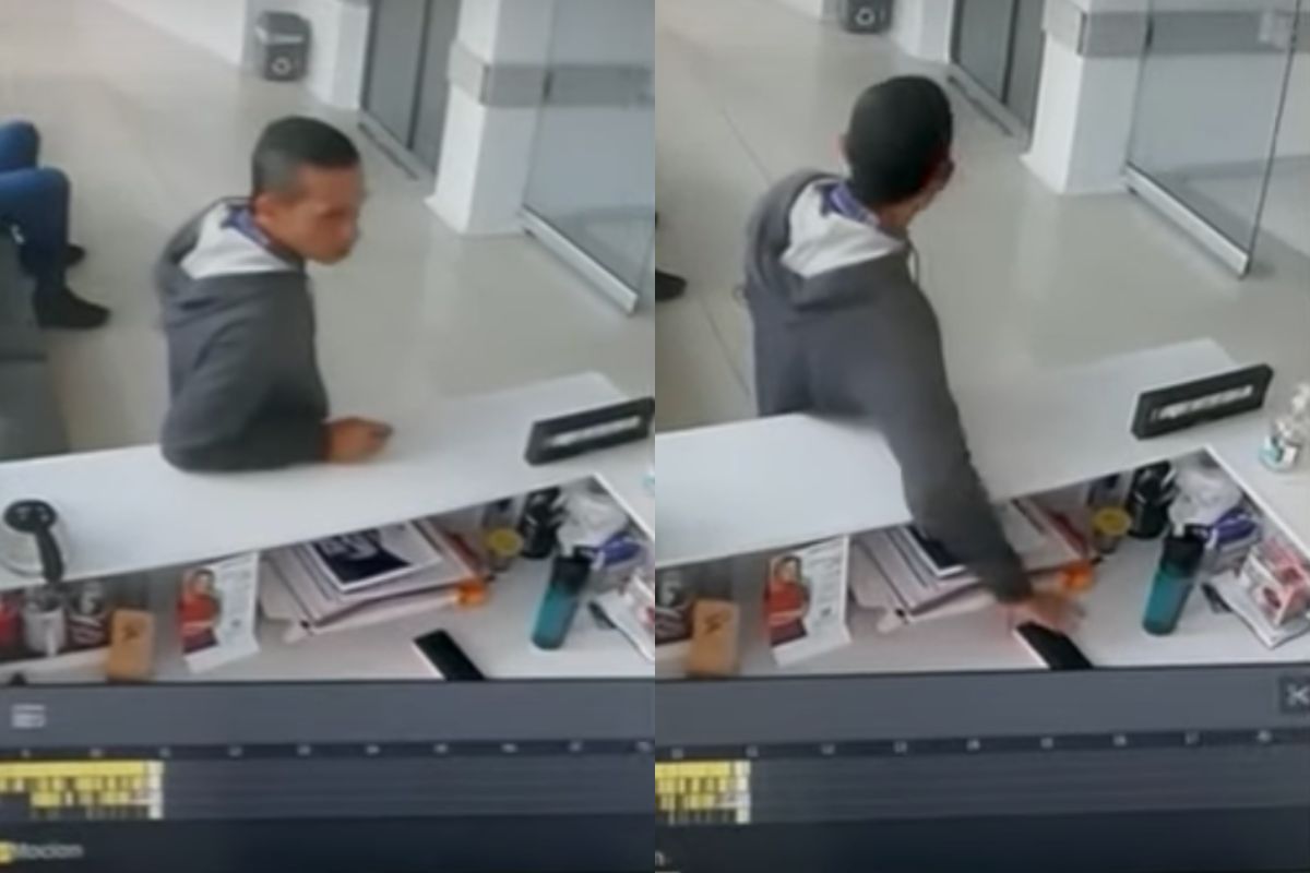 Foto de ladrón de celulares en centros médicos de Bogotá