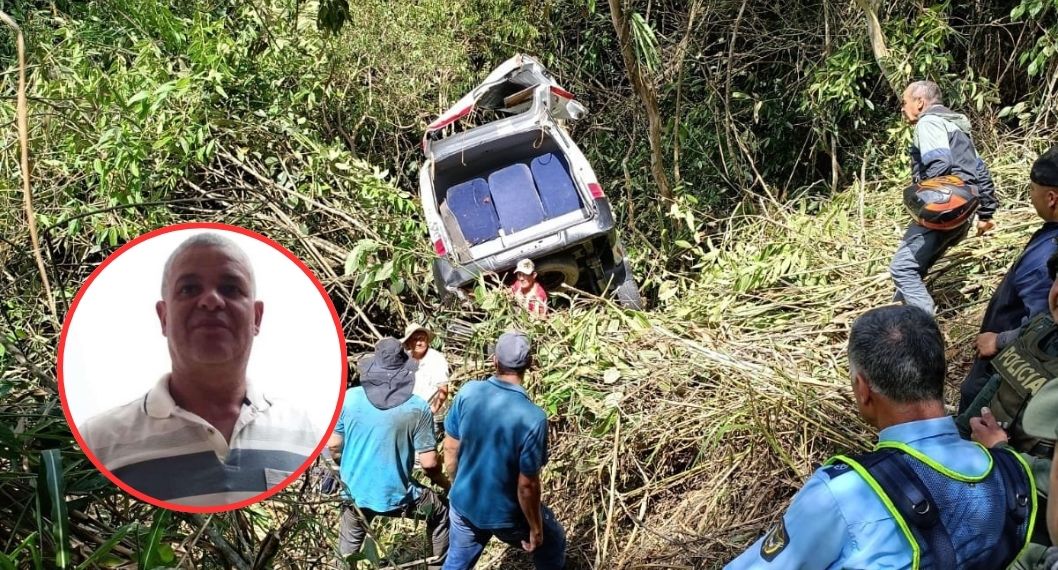 Él es el conductor que falleció en un accidente de tránsito ocurrido en Yarumal (Antioquia). Le habría dado un infarto y el bus cayó al abismo