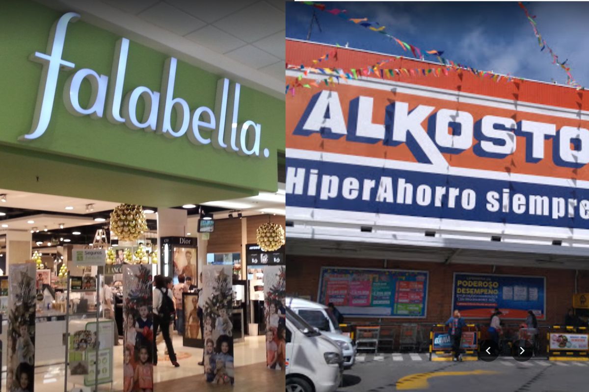 Fotos de Google Maps de almacenes Falabella y Alkosto a propósito de qué se puede conseguir de tecnología con 200.000 pesos