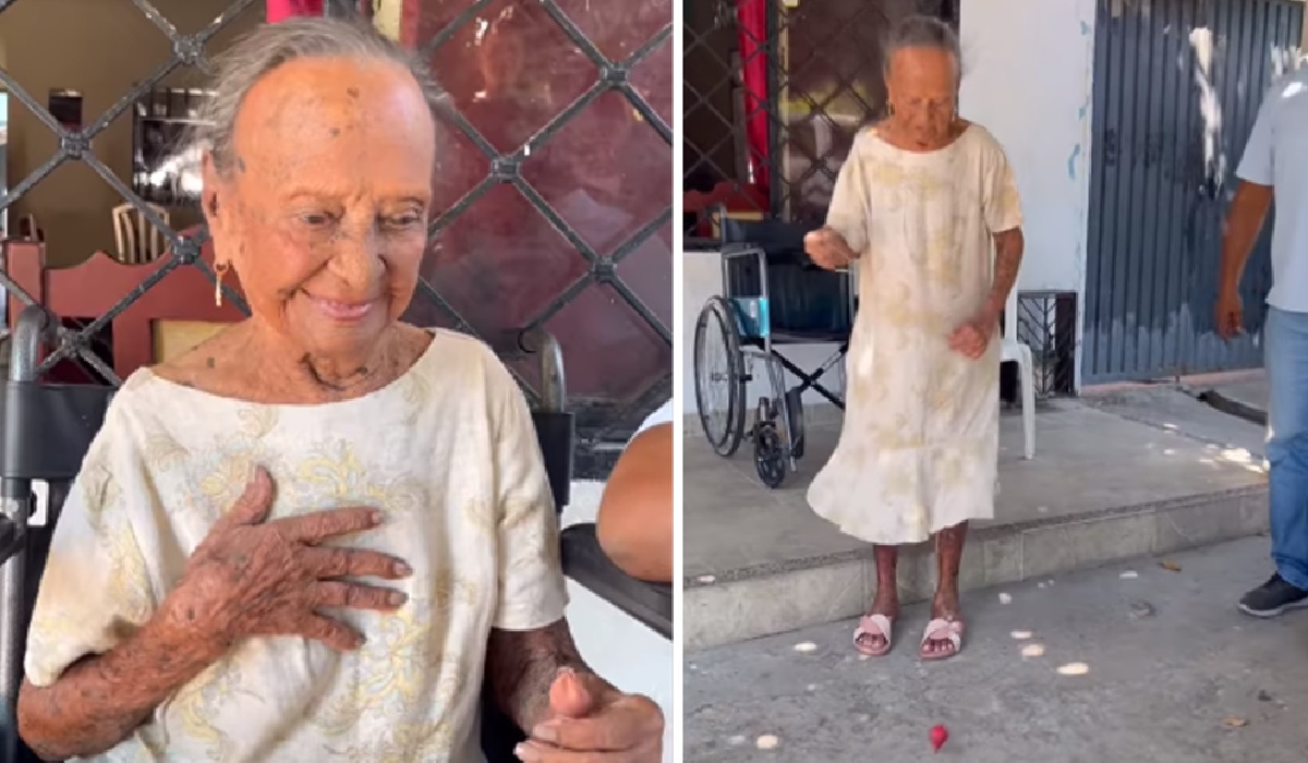 Abuela de 102 años baila trompo y también vallenato