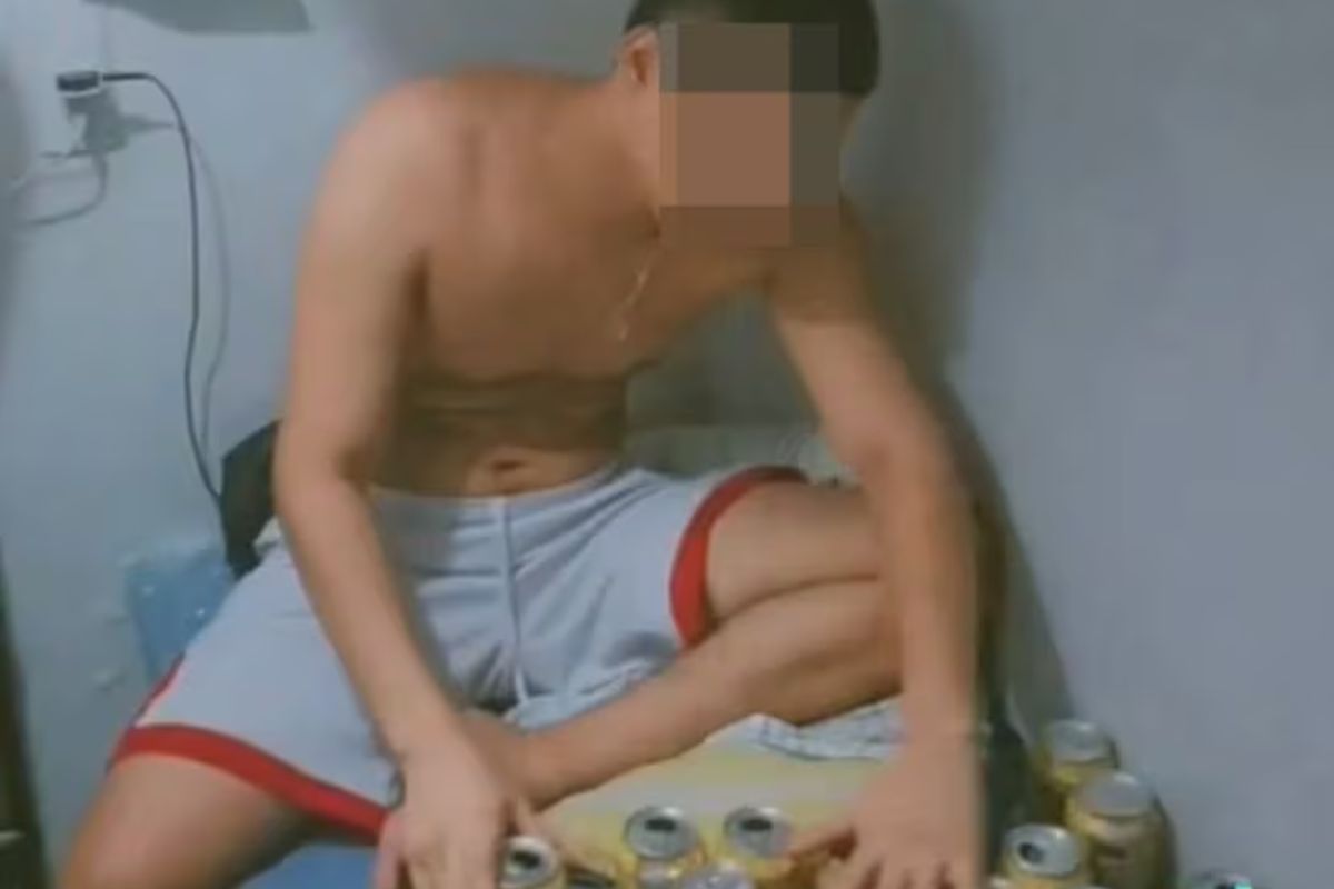 Foto de preso en cárcel de Antioquia que armó rumba en su celda