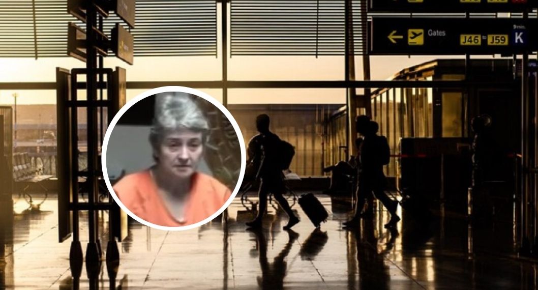 Fotos de terminal aérea y de Esperanza Ortiz Carvajal, en nota de que colombiana de 60 años en aeropuerto de Miami causó caos al saltar filtros de seguridad