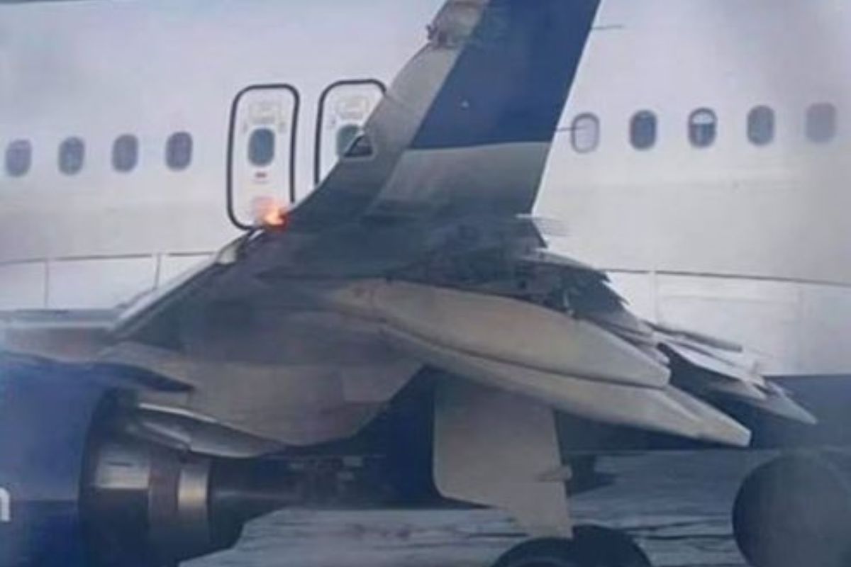 Foto de aviones accidentados en aeropuerto de Boston, EE. UU.