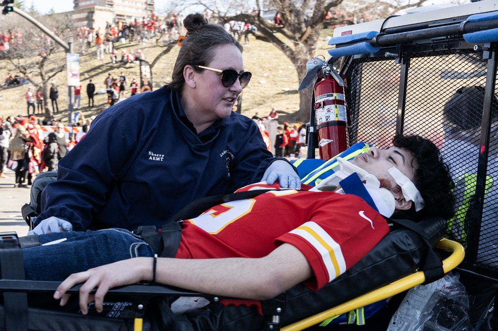 Uno de los heridos en el tiroteo de la celebración del Super Bowl en Kansas City, Estados Unidos.