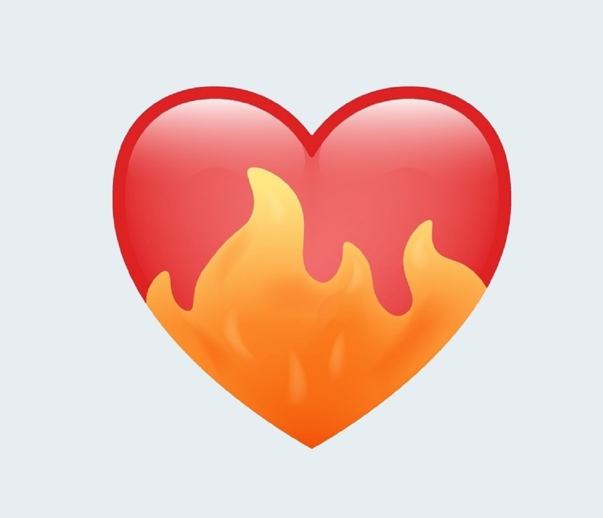 Corazón en llamas de WhatsApp, en nota sobre qué significa