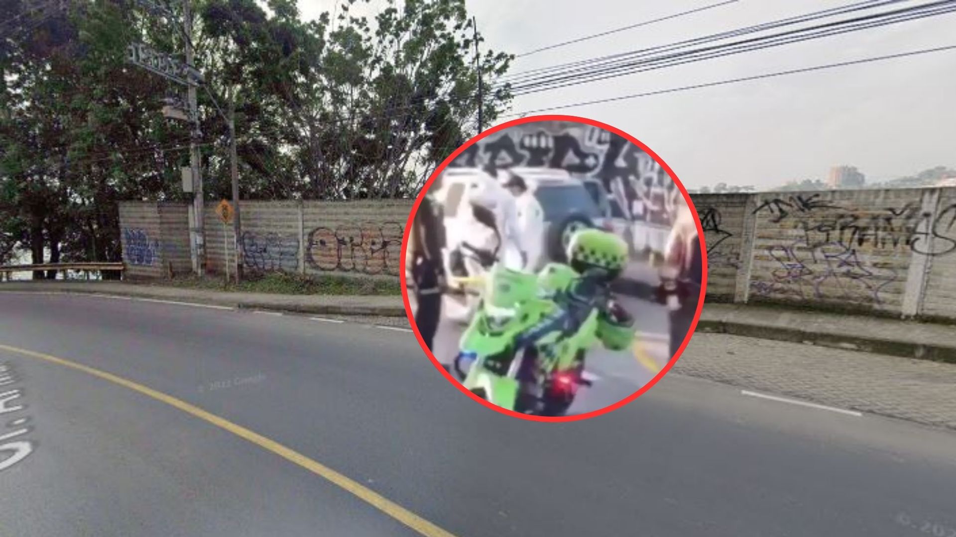 Imagen del lugar donde encontraron cuerpo de ingeniero presuntamente asesinado junto a un motel de Medellín