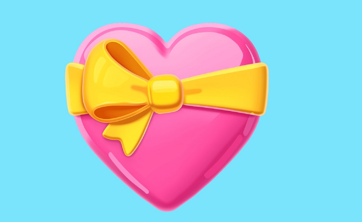Emoji de corazón con moño, en nota sobre qué significa en WhatsApp