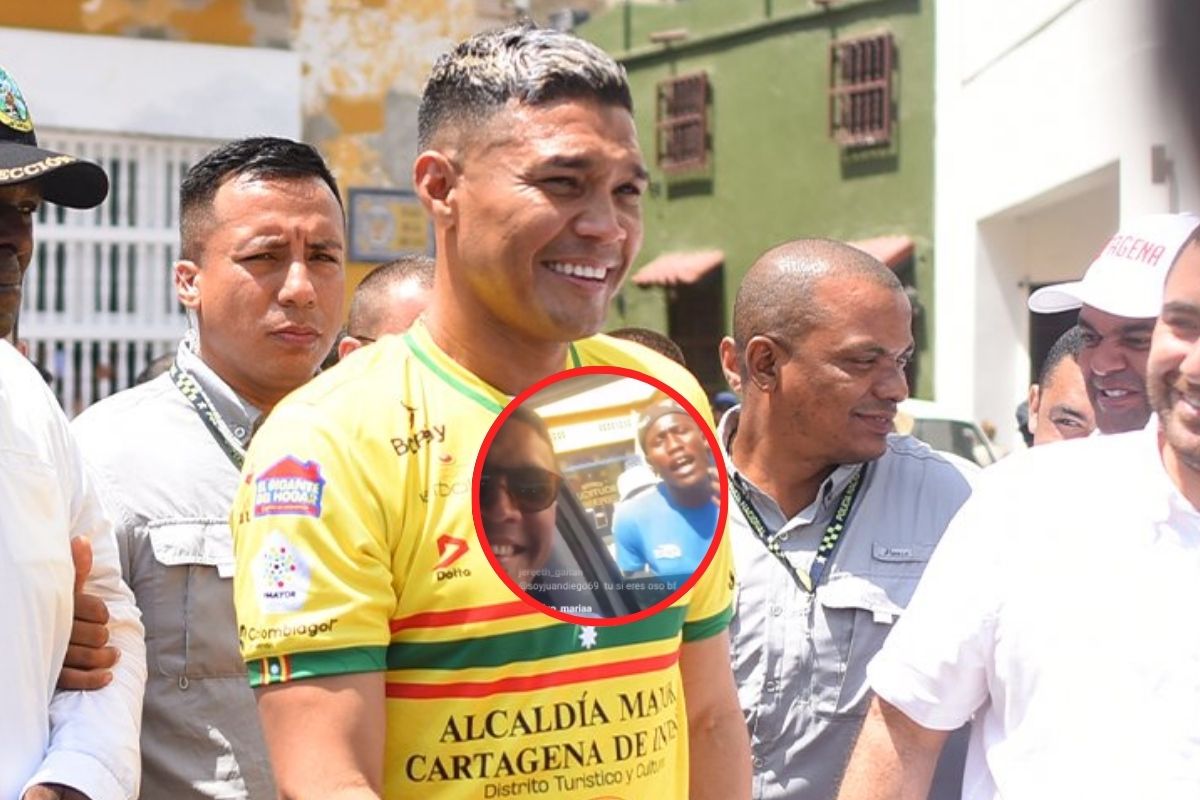 Teófilo Gutiérrez fue recibido por hinchas del Real Cartagena con un freestyle y él les regaló 100.00 pesos.
