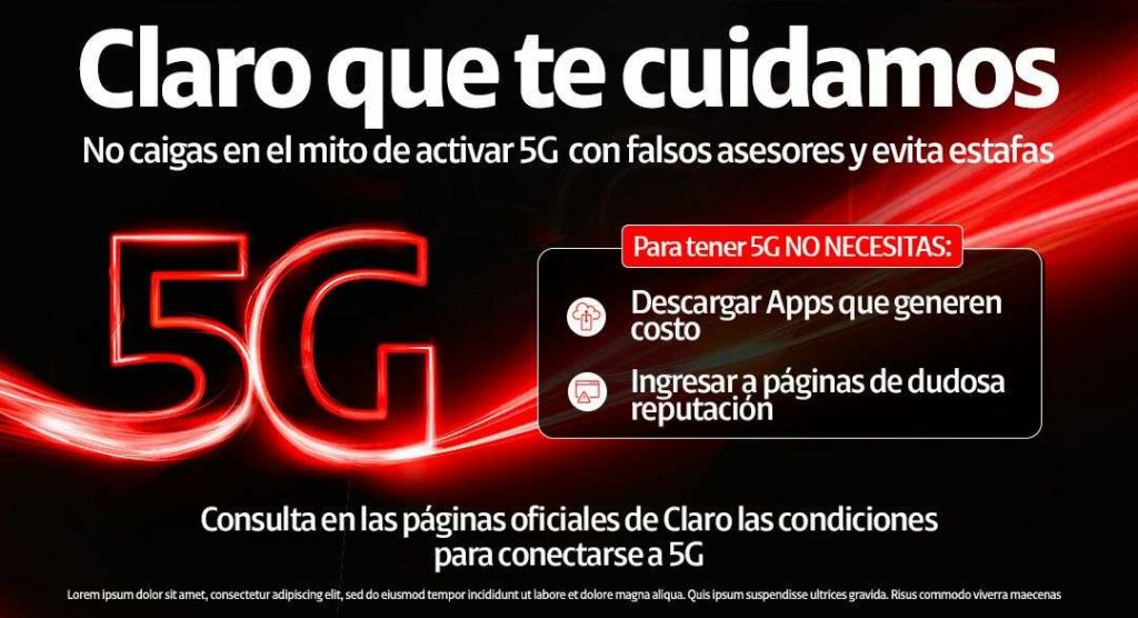Métodos de estafa a nombre de Claro por 5G en Colombia. / Claro