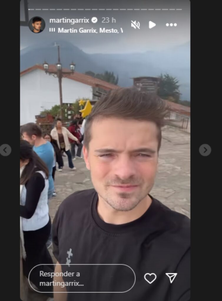 Martin Garrix en Bogotá. Foto: Captura de pantalla Instagram.
