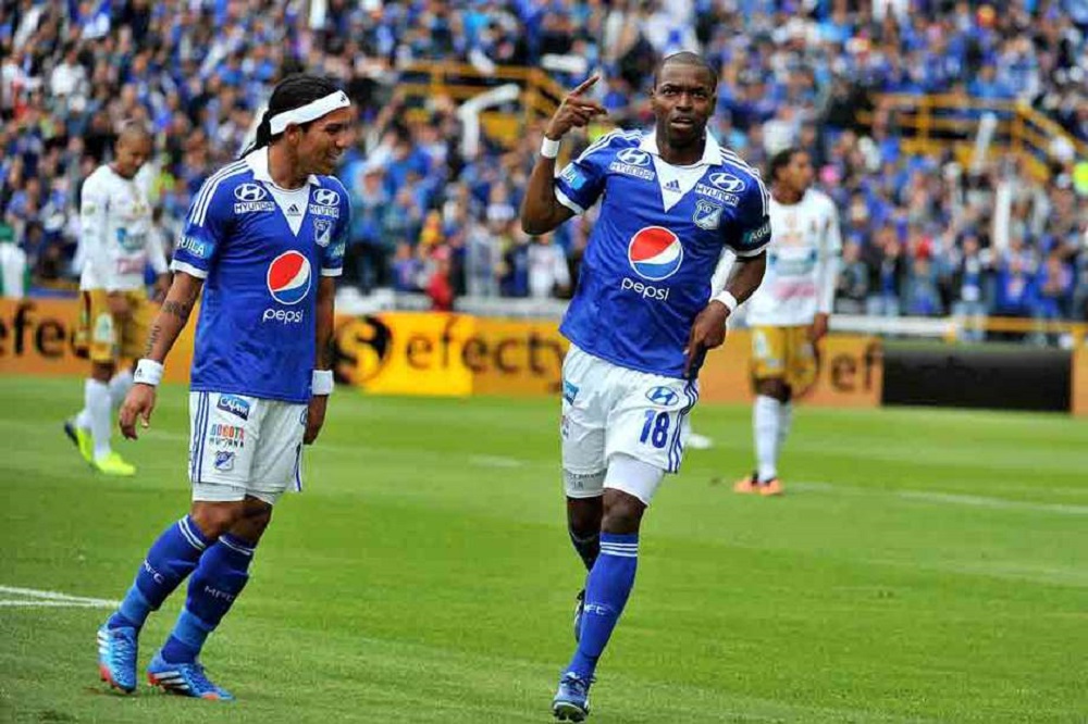 Dayro Moreno y Wason Rentería, cuando jugaron juntos en Millonarios.