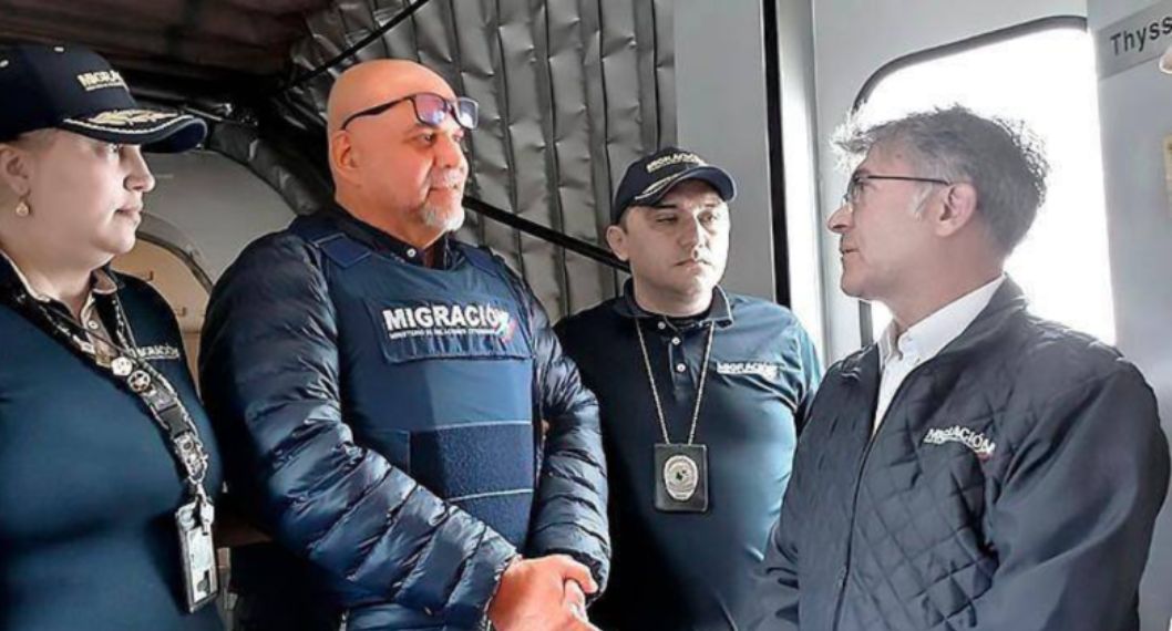 Salvatore Mancuso en su llegada a Colombia. El exjefe paramilitar tendrá audiencia el primero de marzo para saber si queda en libertad
