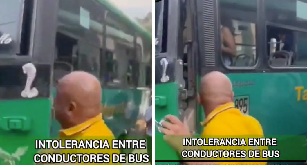 Conductor de bus atacó a otro con un machete en impactante caso de intolerancia en Medellín