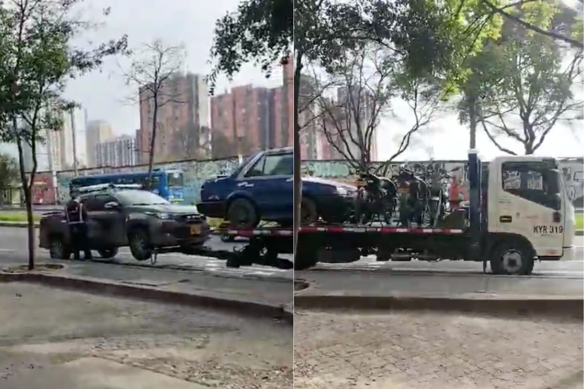 Robo en grúa en Bogotá; funcionarios sacaron objetos de carro que inmovilizaban